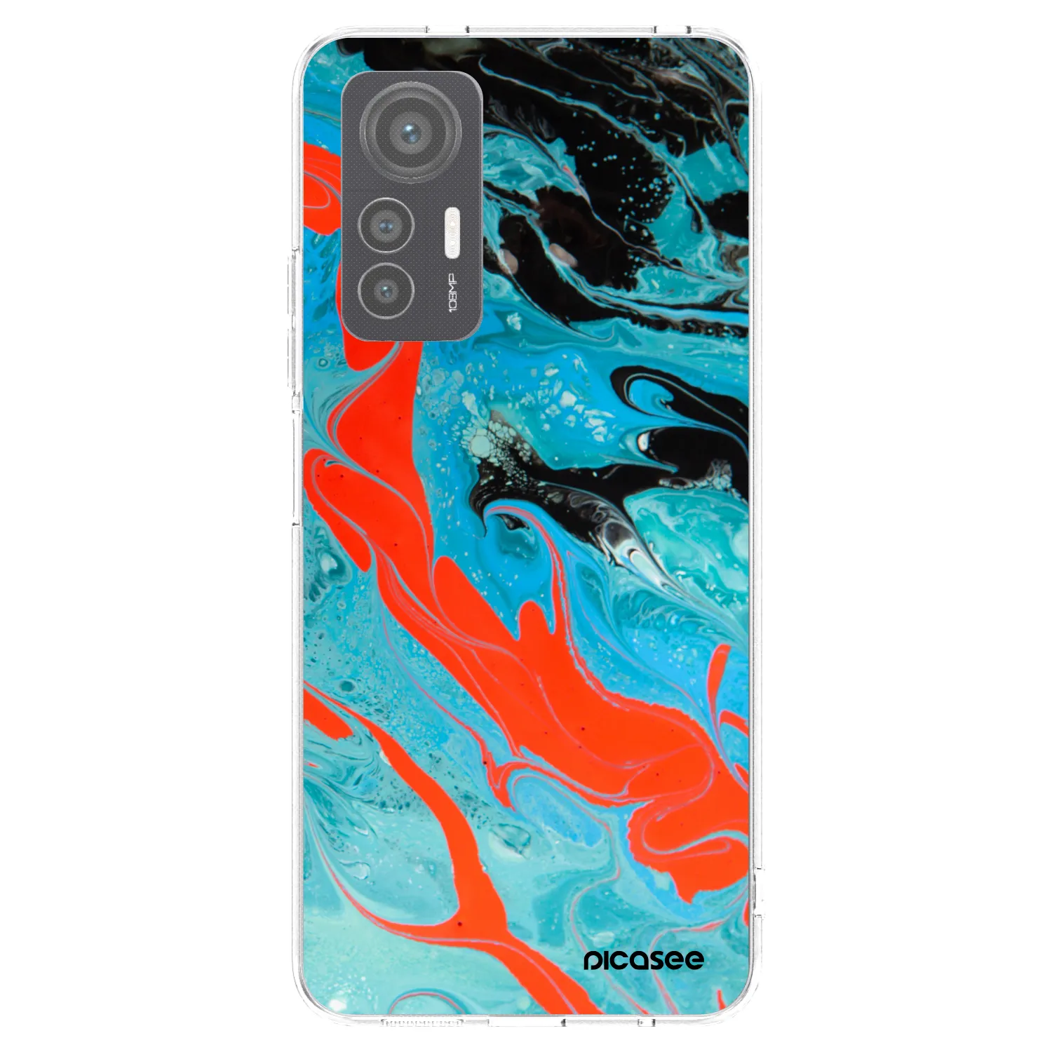 Picasee silikonový průhledný obal pro Xiaomi 12 Lite - Blue Magma