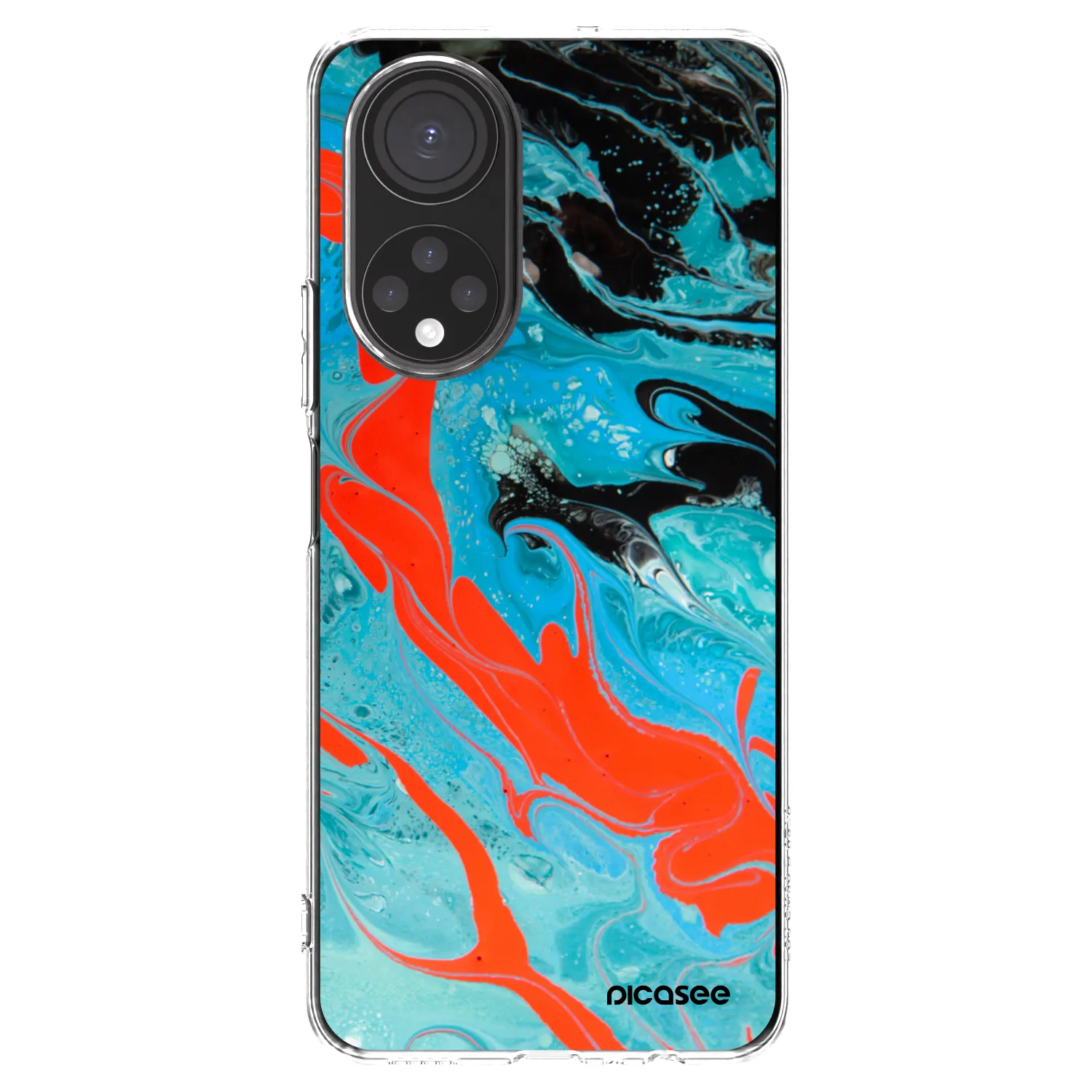 Picasee silikonový průhledný obal pro Honor X7 - Blue Magma