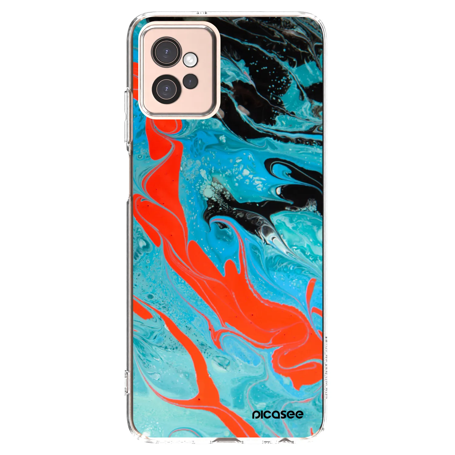 Picasee silikonový průhledný obal pro Motorola Moto G32 - Blue Magma