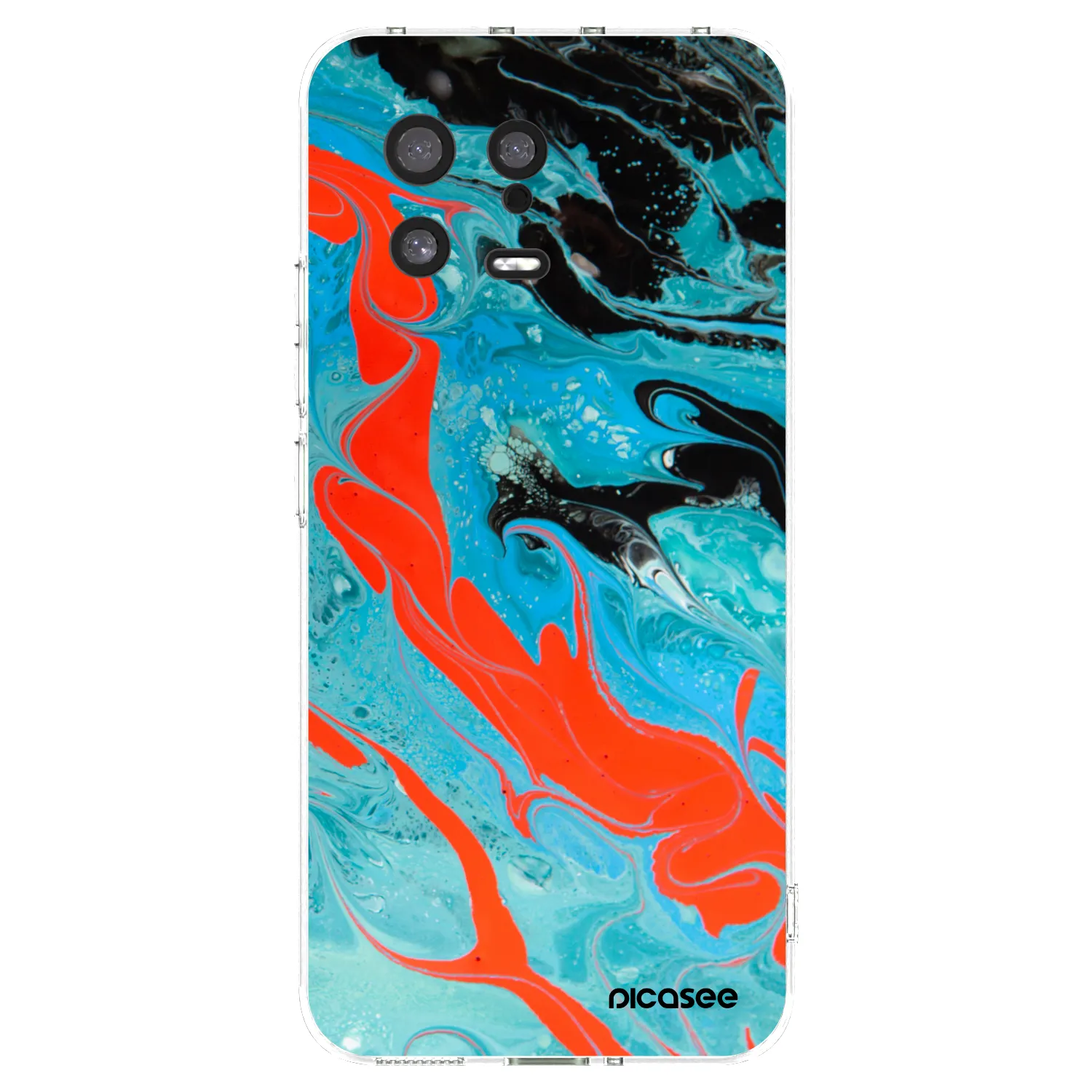 Picasee silikonový průhledný obal pro Xiaomi 13 - Blue Magma