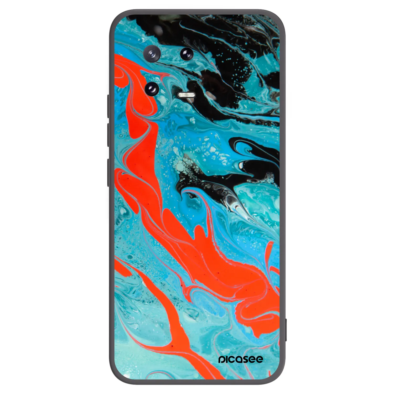 Picasee silikonový černý obal pro Xiaomi 13 Pro - Blue Magma