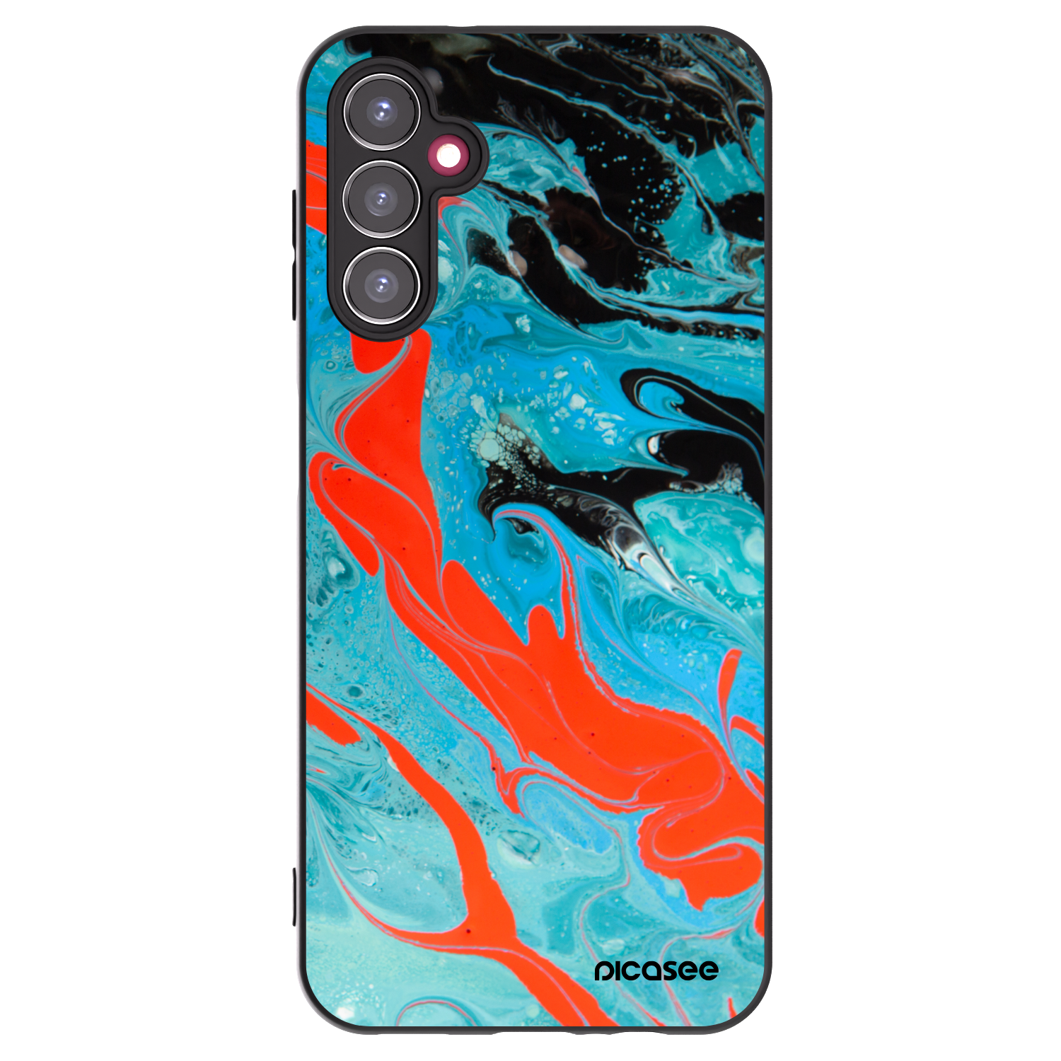 Picasee silikonový černý obal pro Samsung Galaxy A14 4G A145R - Blue Magma