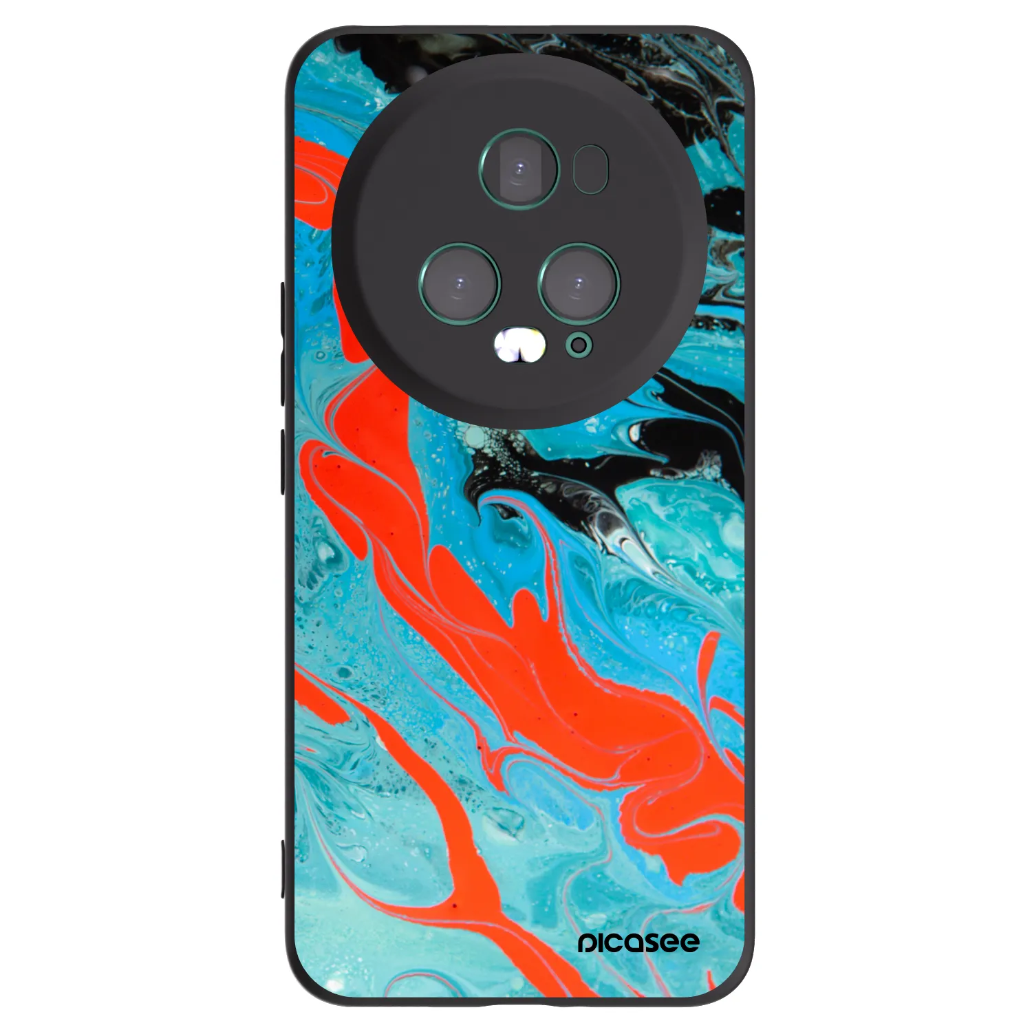 Picasee silikonový černý obal pro Honor Magic5 Pro - Blue Magma