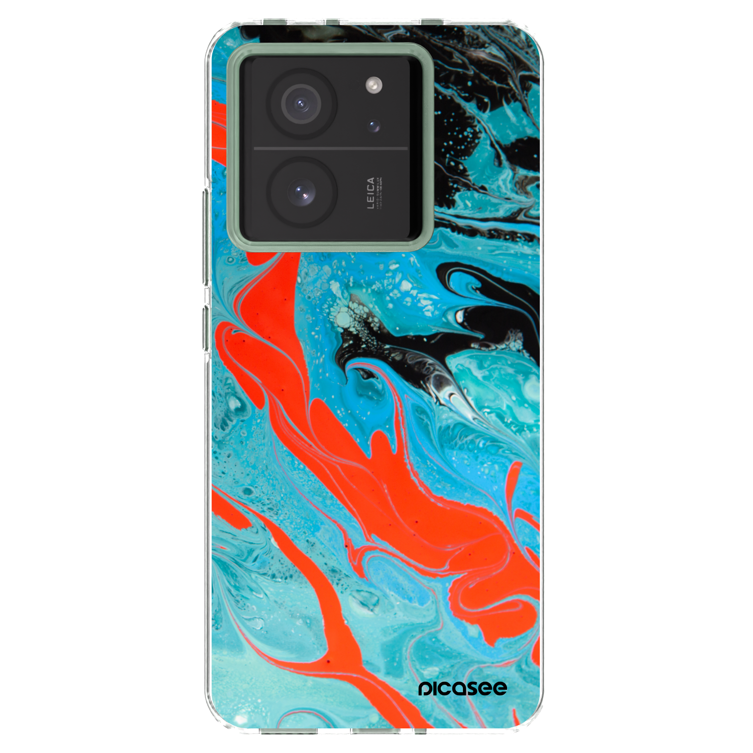 Picasee silikonový průhledný obal pro Xiaomi 13T - Blue Magma