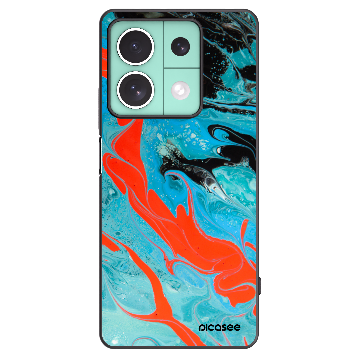 Picasee silikonový černý obal pro Xiaomi Redmi Note 13 5G - Blue Magma