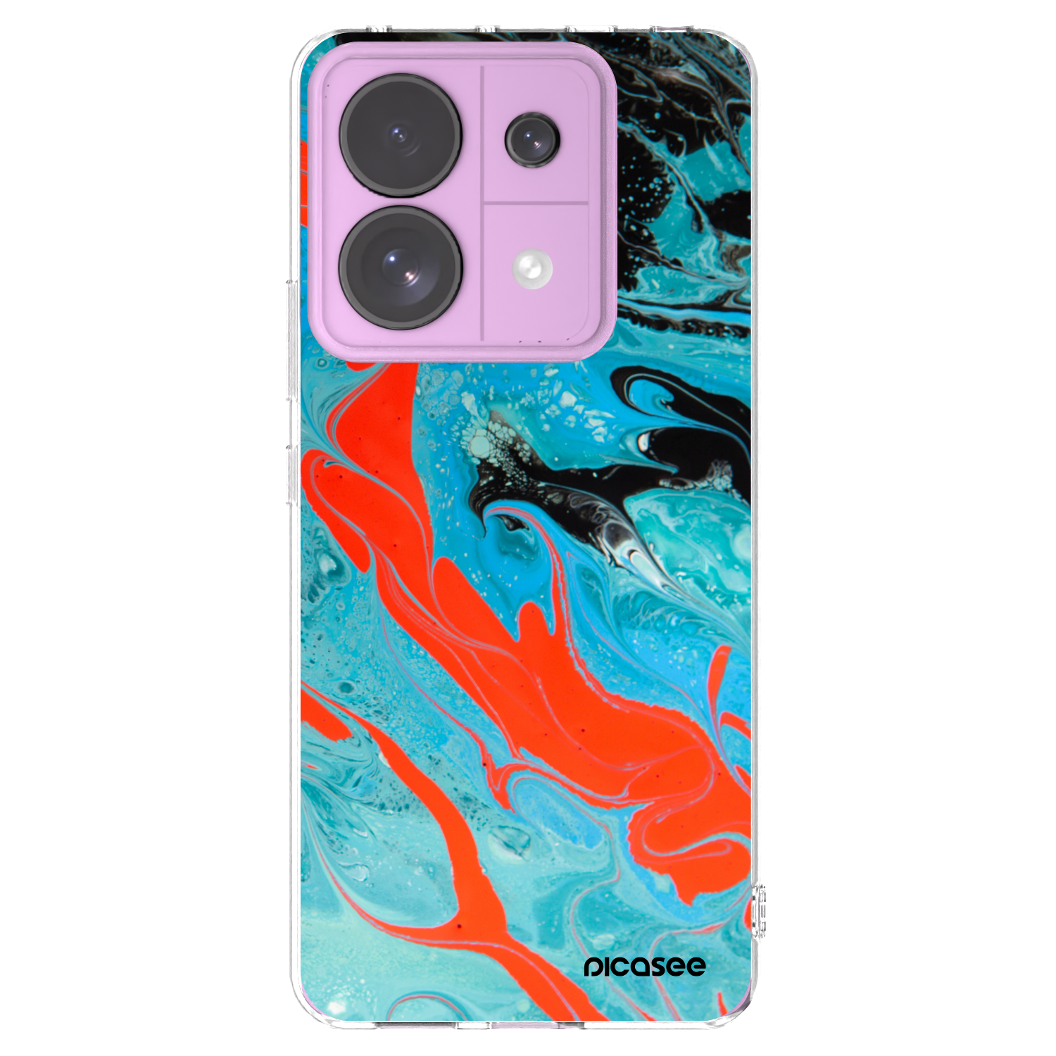 Picasee silikonový průhledný obal pro Xiaomi Redmi Note 13 Pro 5G - Blue Magma