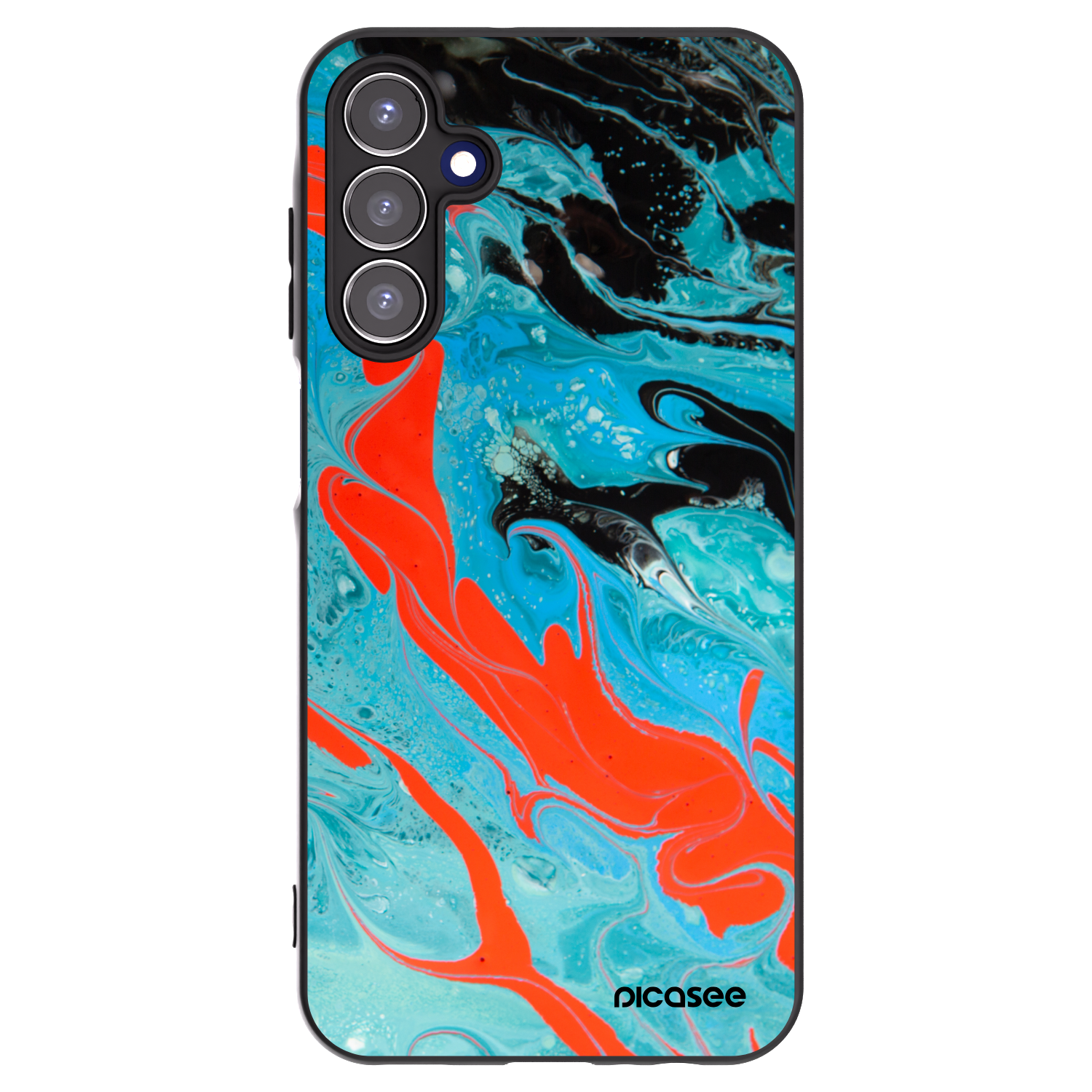 Picasee silikonový černý obal pro Samsung Galaxy A15 A155F 4G - Blue Magma