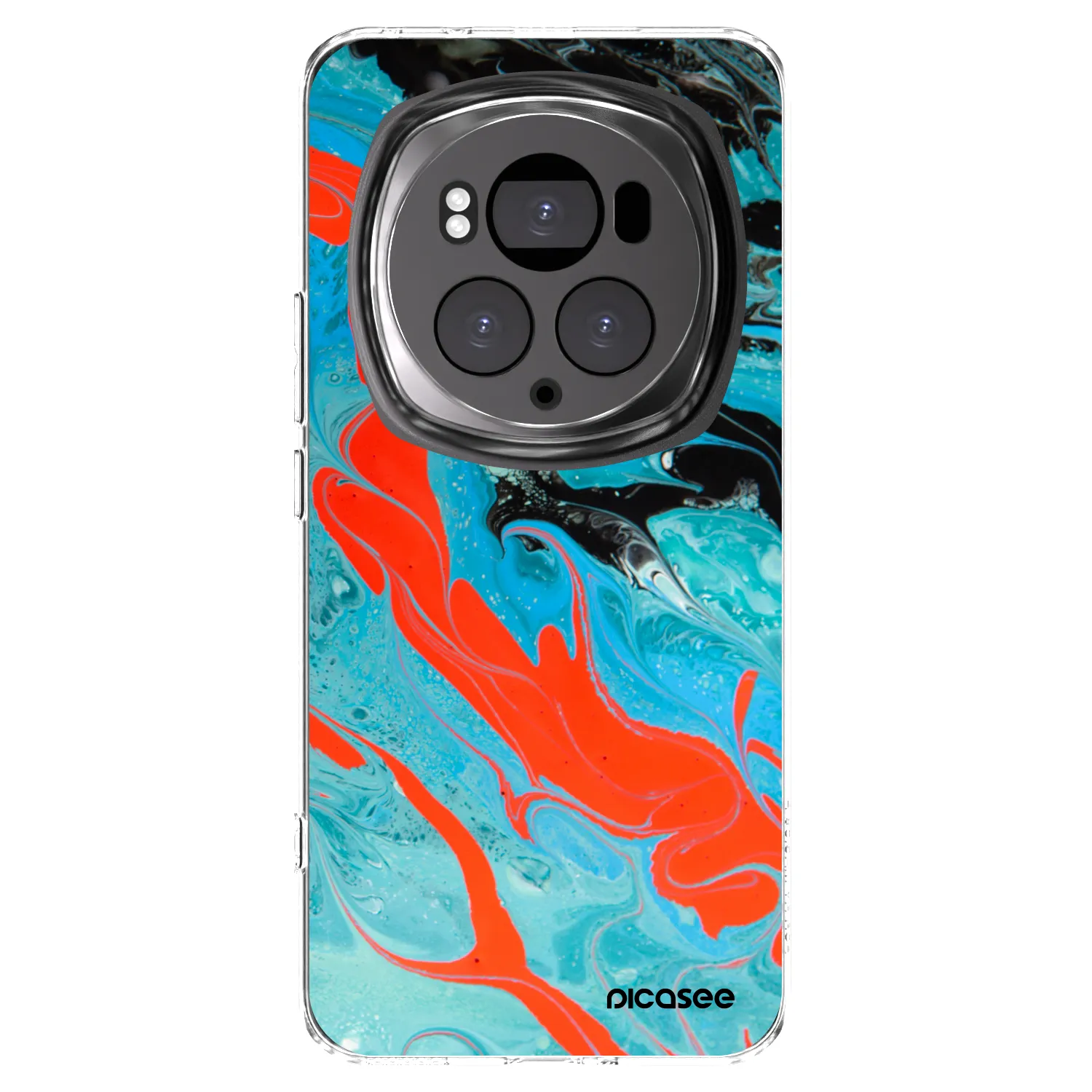 Picasee silikonový průhledný obal pro Honor Magic6 Pro - Blue Magma