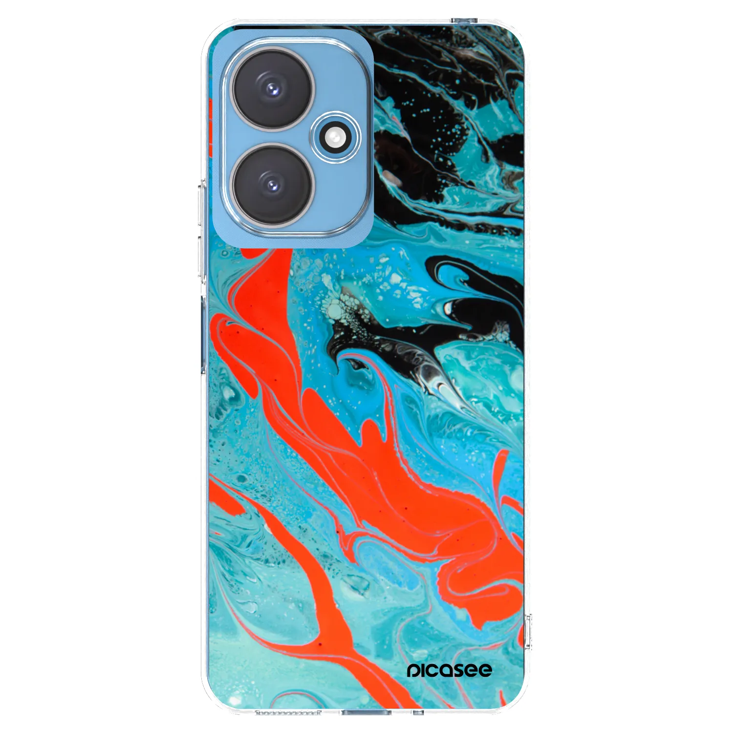Picasee silikonový průhledný obal pro Xiaomi Redmi 13C 5G - Blue Magma