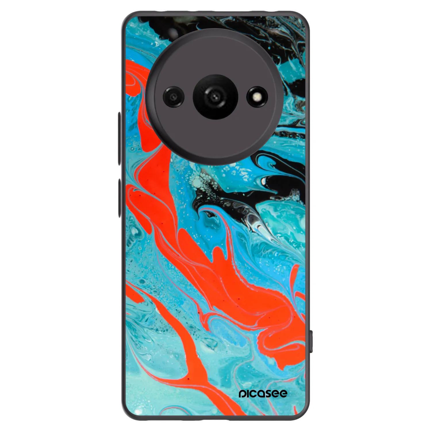 Picasee silikonový černý obal pro Xiaomi Redmi A3 - Blue Magma