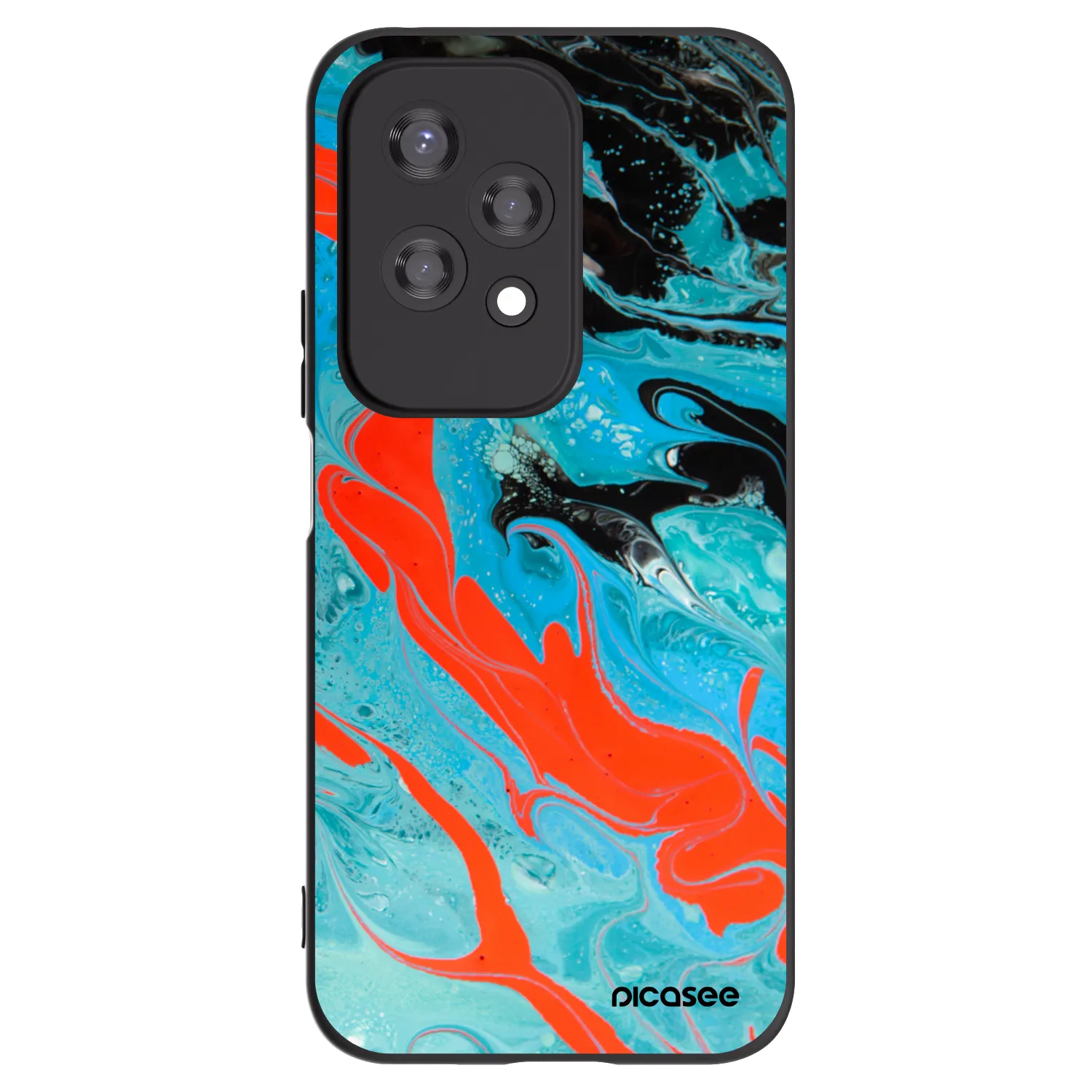 Picasee silikonový černý obal pro Honor 200 Lite - Blue Magma