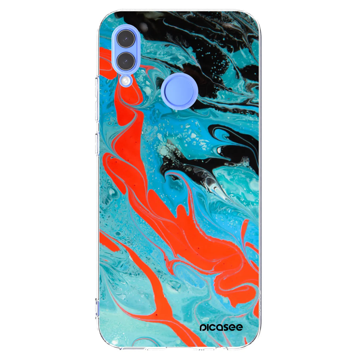 Picasee silikonový průhledný obal pro Honor 10 Lite - Blue Magma
