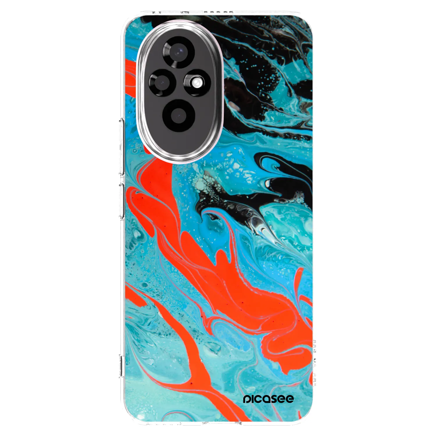 Picasee silikonový průhledný obal pro Honor 200 Pro 5G - Blue Magma