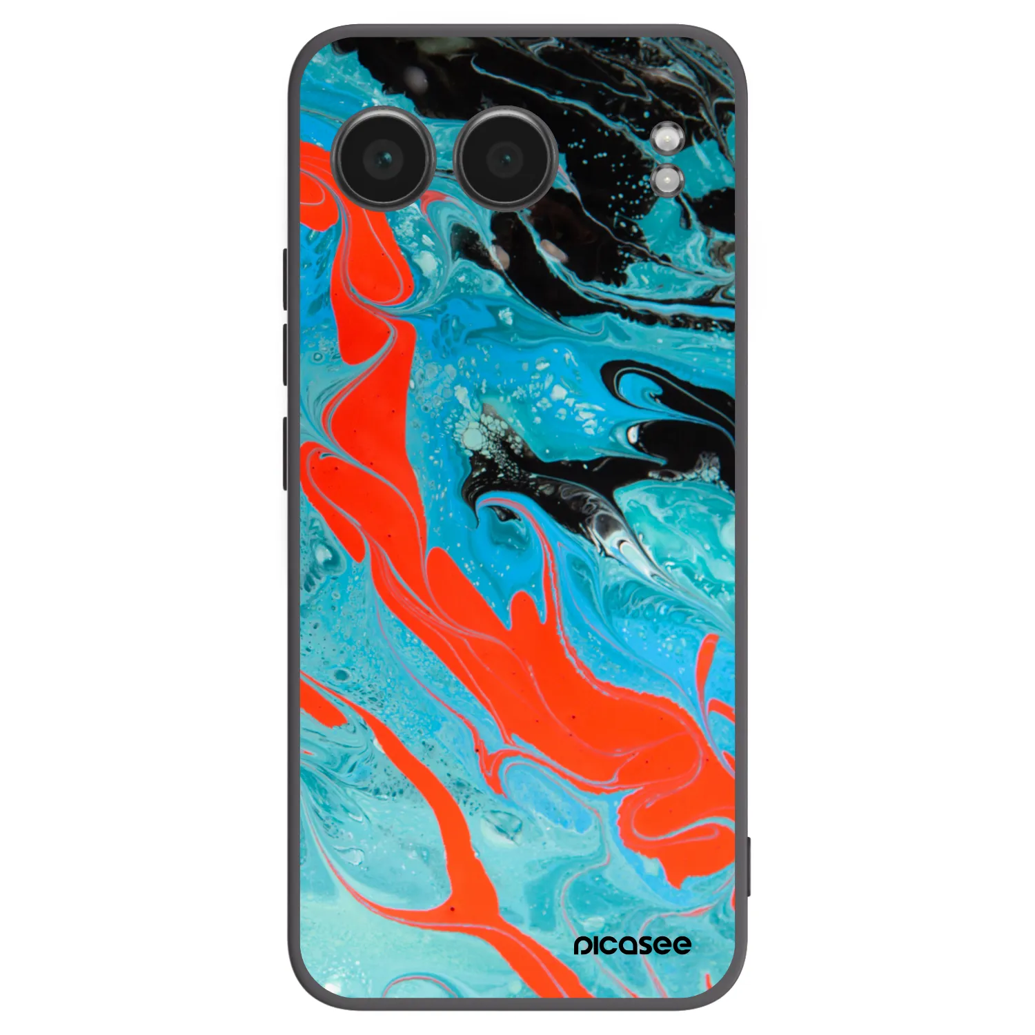 Picasee silikonový černý obal pro OnePlus Nord 4 - Blue Magma