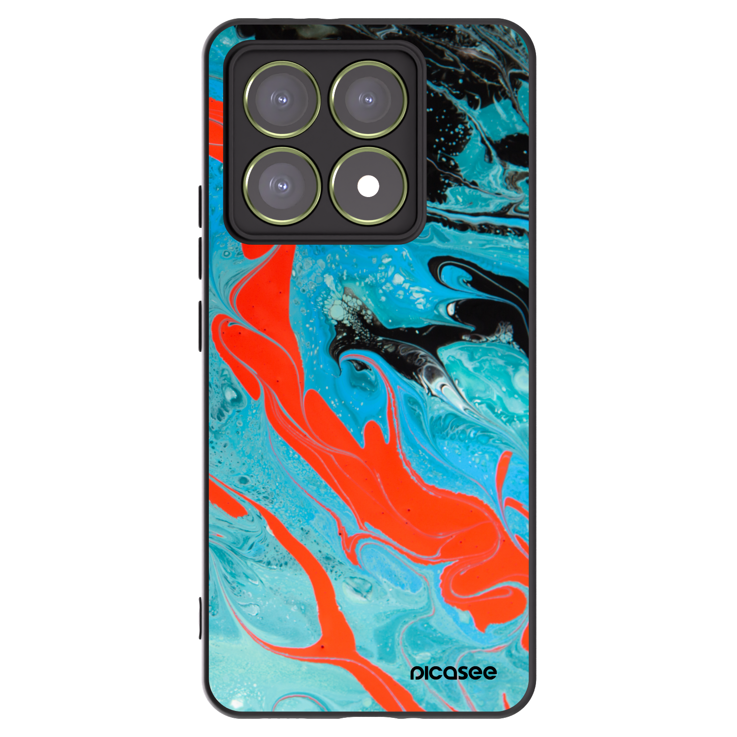 Picasee silikonový černý obal pro Xiaomi 14T - Blue Magma
