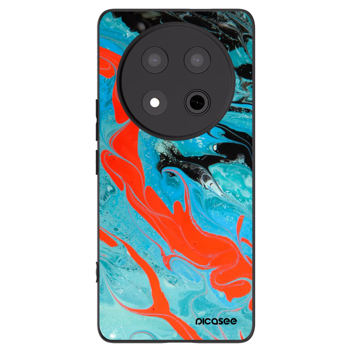 Picasee silikonový černý obal pro Honor Magic7 Lite 5G - Blue Magma