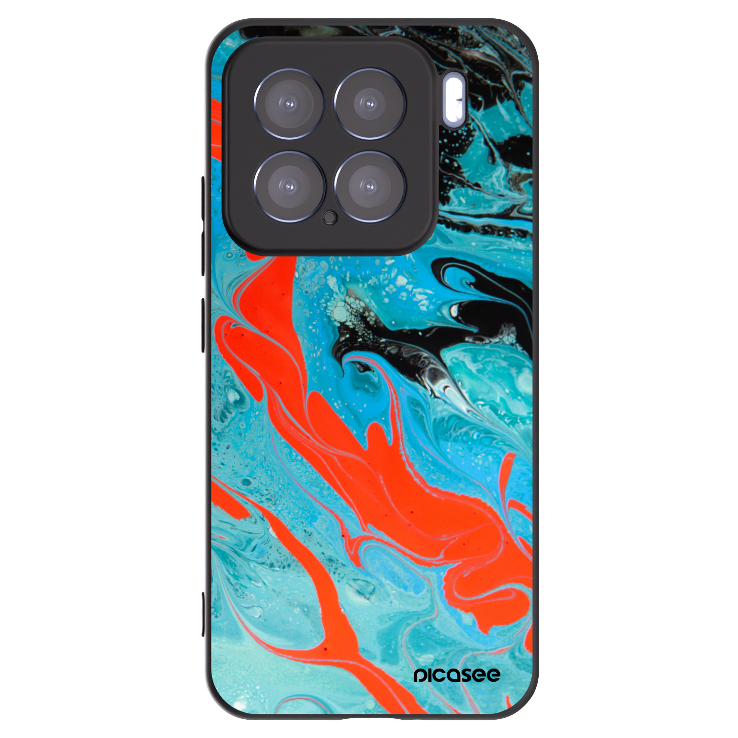 Picasee silikonový černý obal pro Xiaomi 15 - Blue Magma
