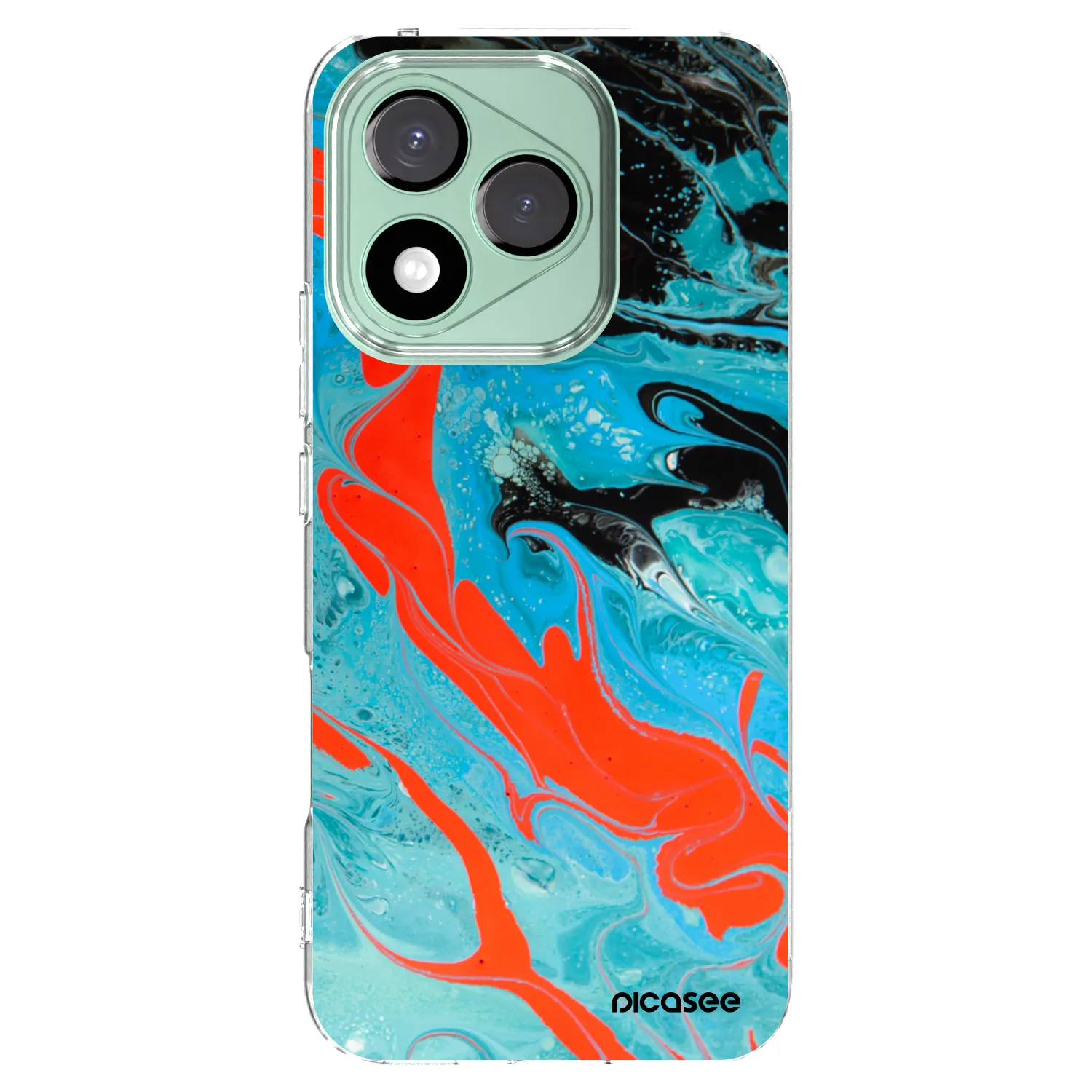 Picasee silikonový průhledný obal pro Honor 400 Lite 5G - Blue Magma