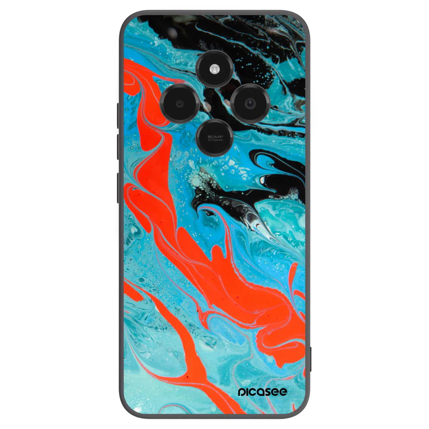 Picasee silikonový černý obal pro Xiaomi Poco C75 - Blue Magma
