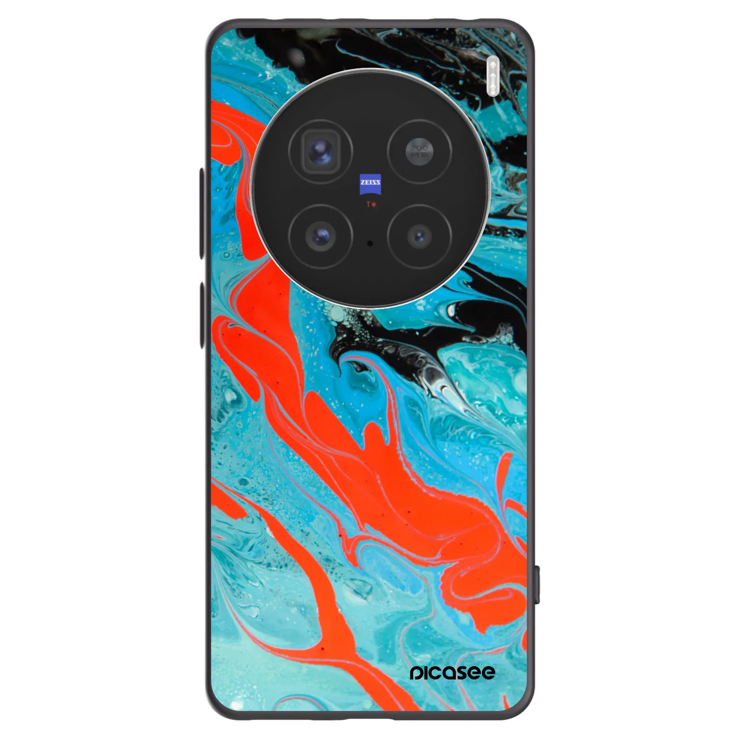 Picasee silikonový černý obal pro Vivo X200 Pro - Blue Magma