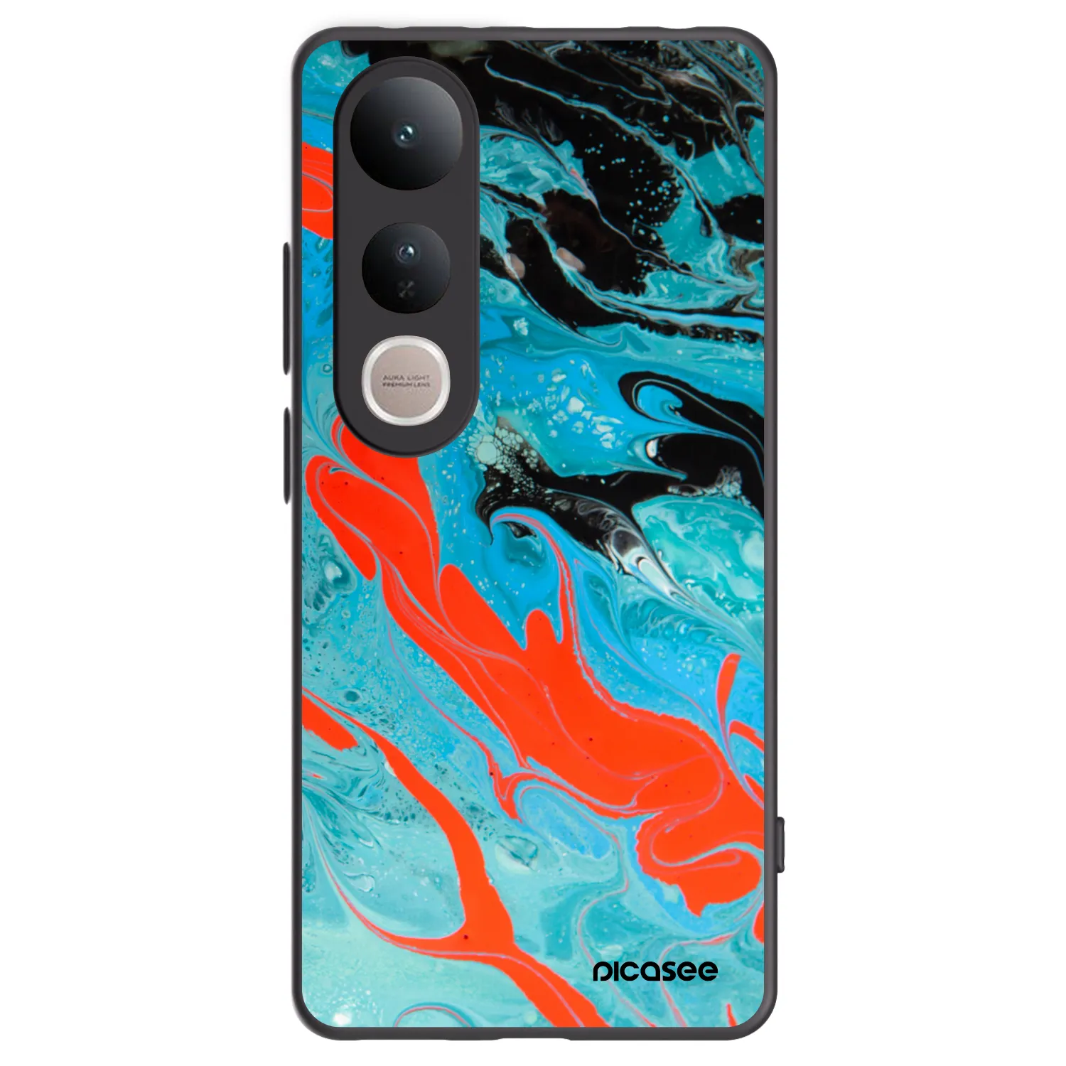 Picasee silikonový černý obal pro Vivo V50 Lite 5G - Blue Magma
