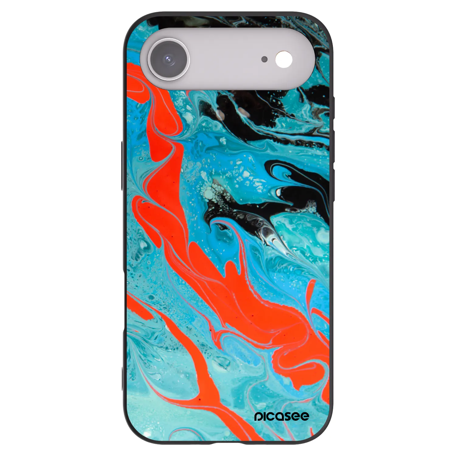 Picasee silikonový černý obal pro Apple iPhone Air - Blue Magma