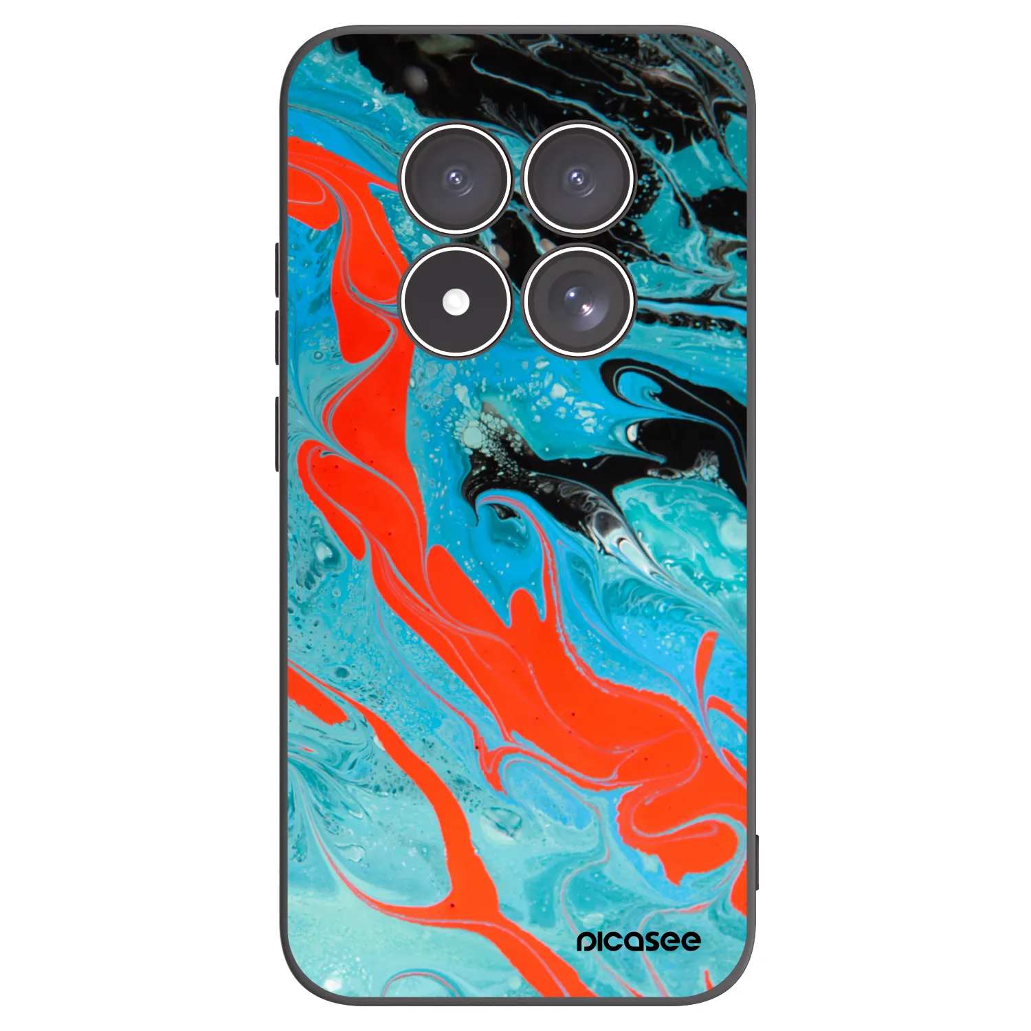 Picasee silikonový černý obal pro Xiaomi Redmi Note 15 Pro 4G - Blue Magma