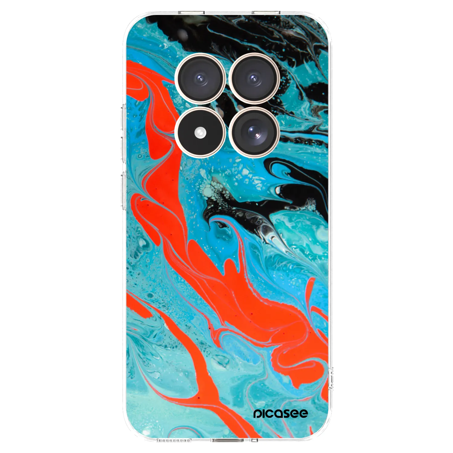 Picasee silikonový průhledný obal pro Xiaomi Redmi Note 15 Pro 4G - Blue Magma