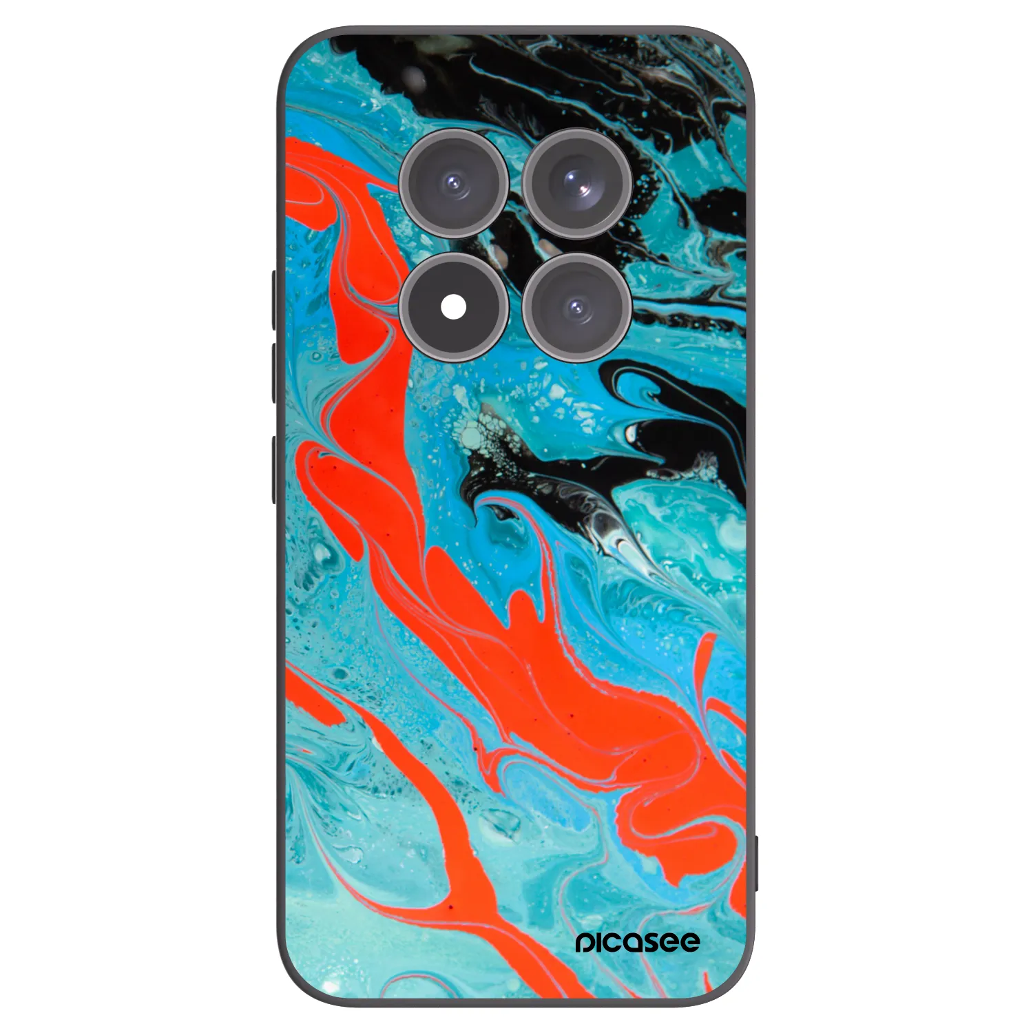 Picasee silikonový černý obal pro Xiaomi Redmi Note 15 Pro+ - Blue Magma