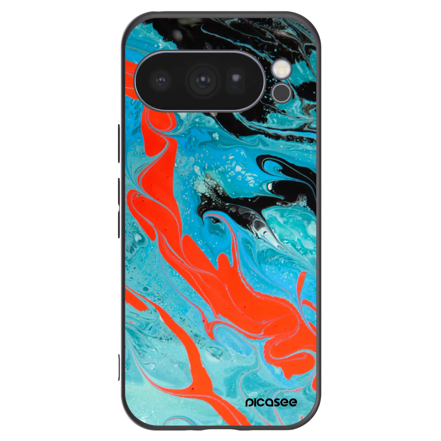 Picasee silikonový černý obal pro Google Pixel 10 Pro - Blue Magma