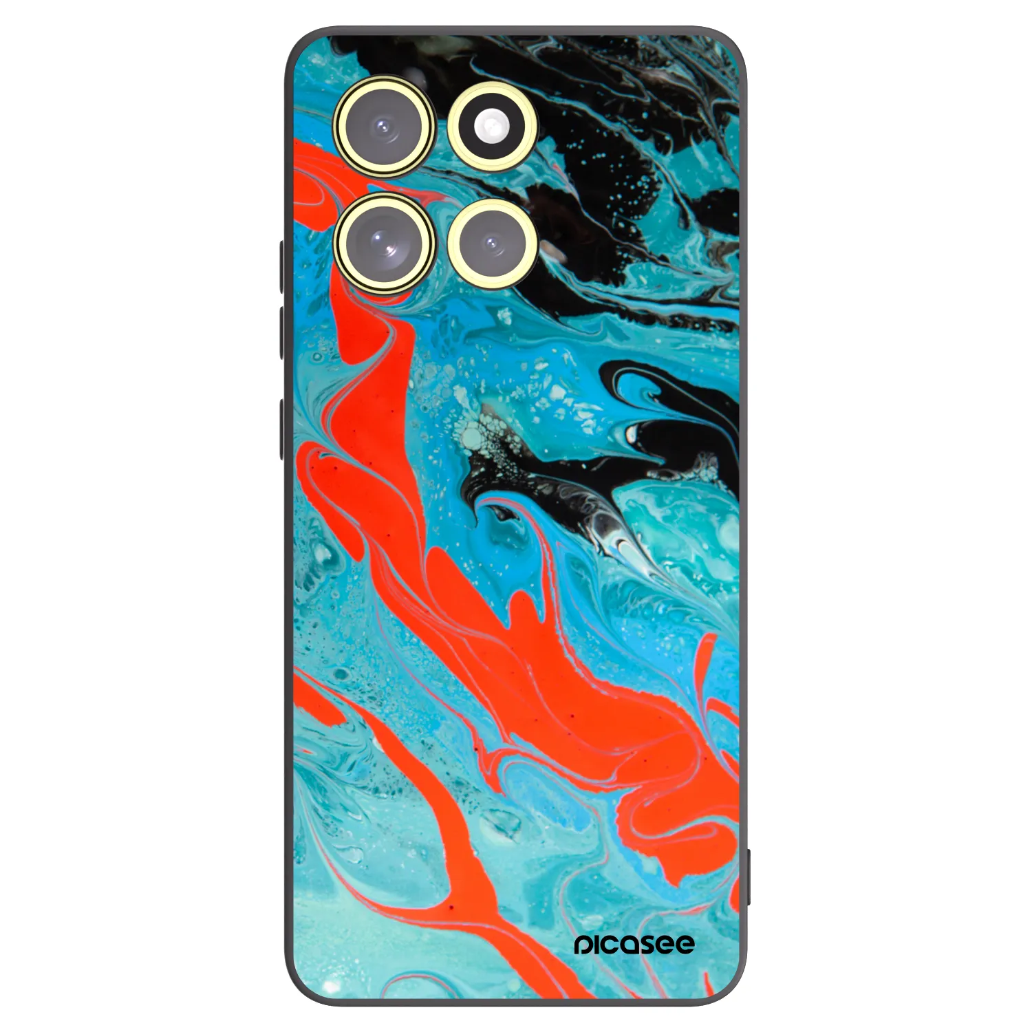Picasee silikonový černý obal pro Motorola Moto G86 Power 5G - Blue Magma