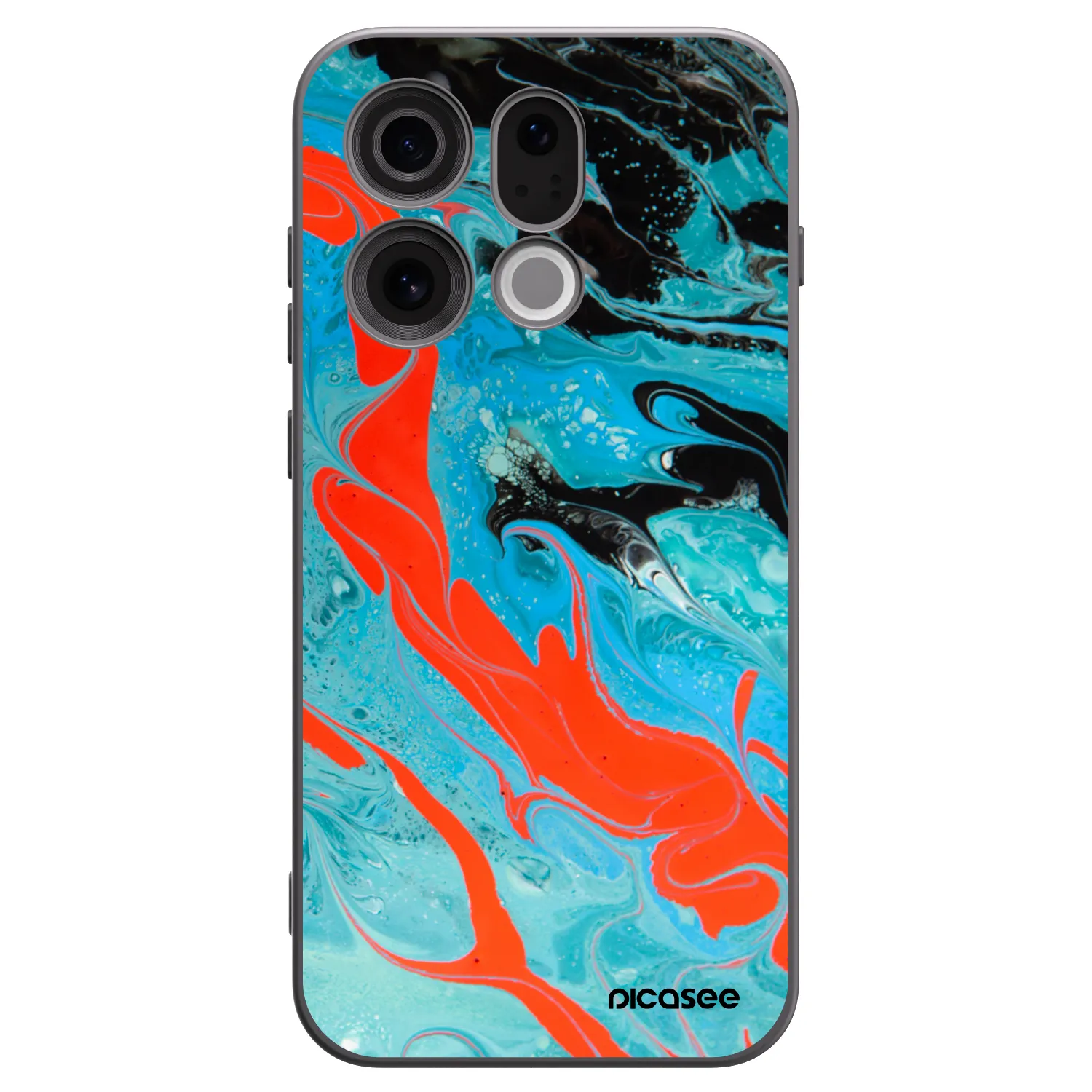 Picasee silikonový černý obal pro OPPO Find X9 - Blue Magma