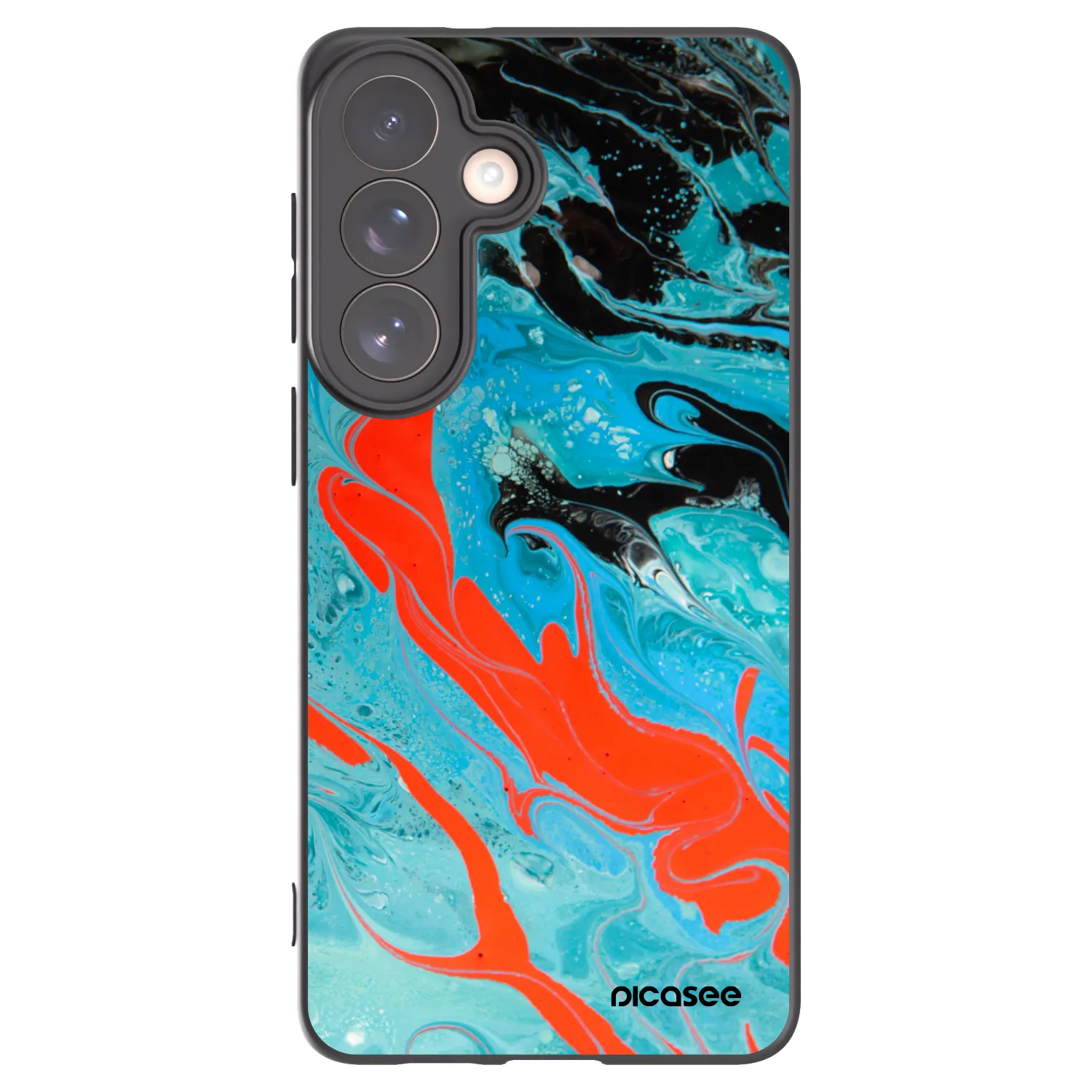 Picasee silikonový černý obal pro Samsung Galaxy S26+ - Blue Magma