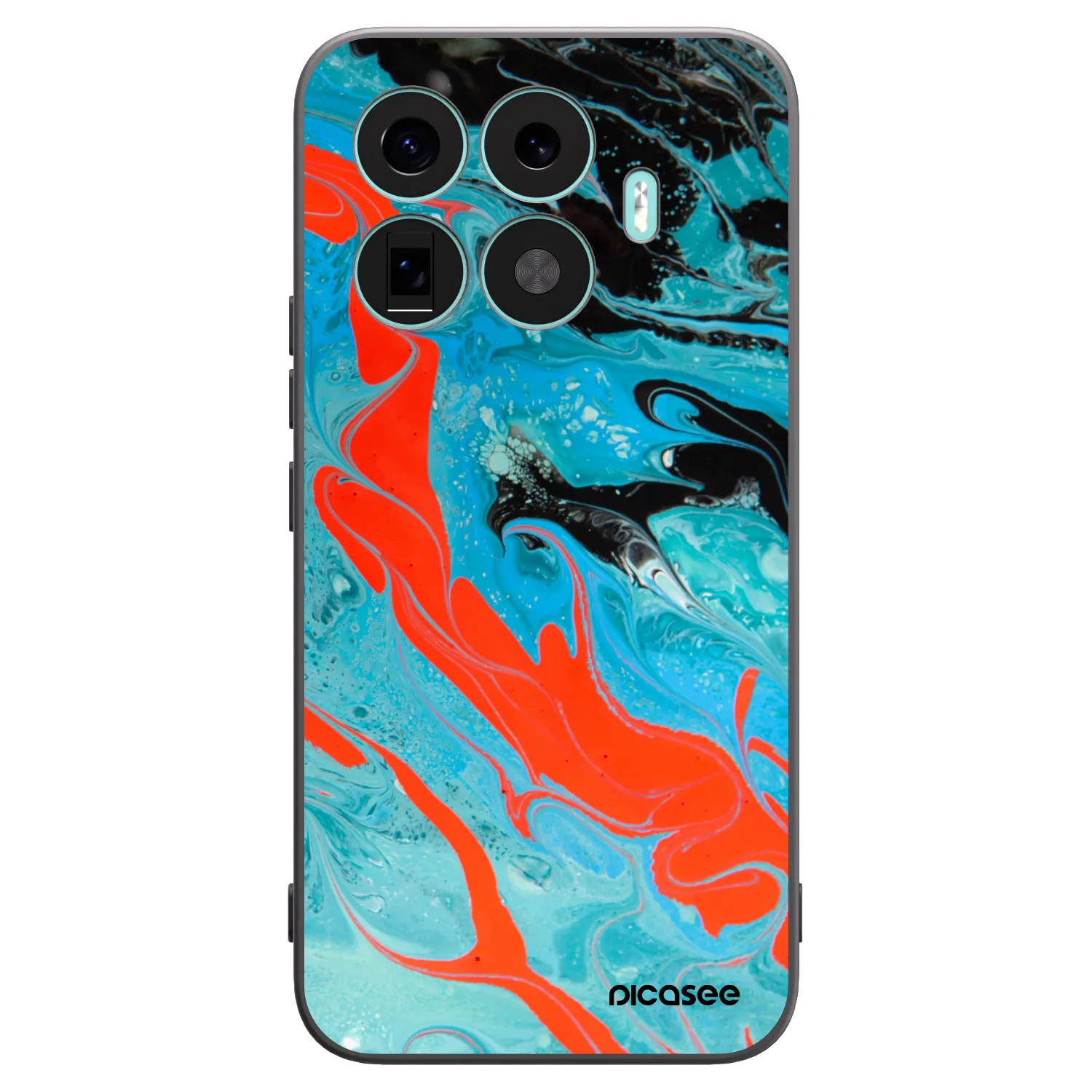 Picasee silikonový černý obal pro Xiaomi 17T Pro - Blue Magma