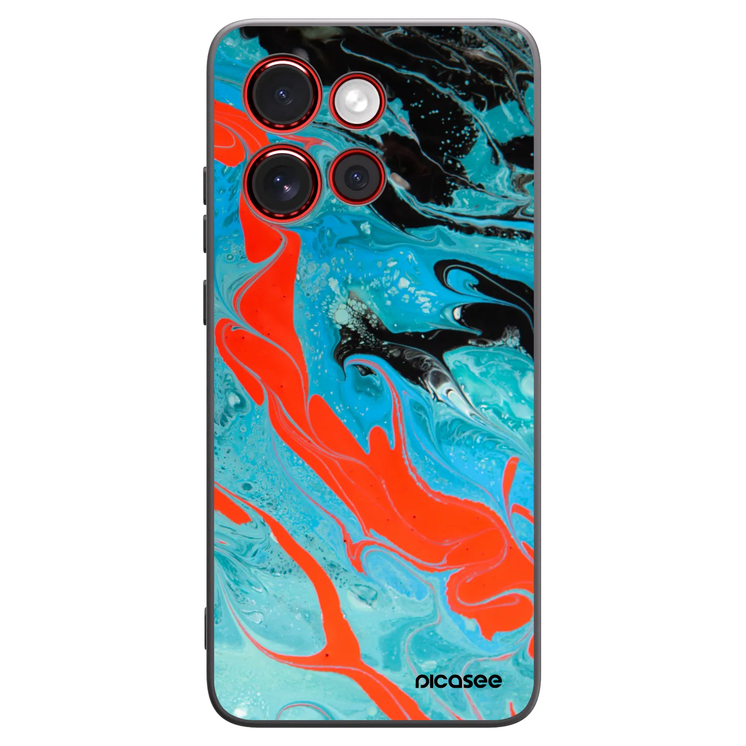 Picasee silikonový černý obal pro Motorola Edge 60 Neo 5G - Blue Magma