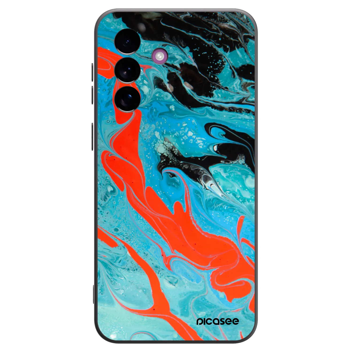 Picasee silikonový černý obal pro Samsung Galaxy A37 - Blue Magma