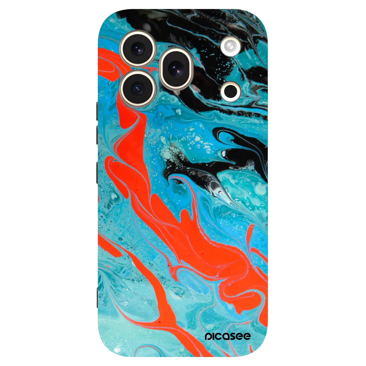 Picasee silikonový černý obal pro Honor 600 Pro - Blue Magma