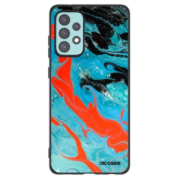 Picasee silikonový černý obal pro Samsung Galaxy A72 A725F - Blue Magma