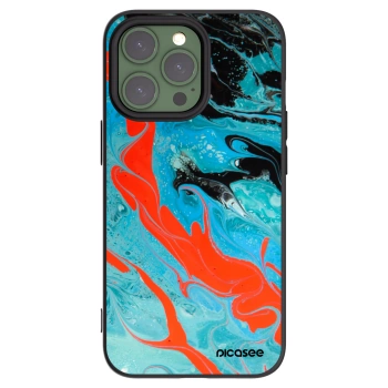 Picasee silikonový černý obal pro Apple iPhone 13 Pro - Blue Magma