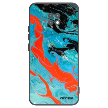 Picasee silikonový černý obal pro Xiaomi Redmi Note 9T - Blue Magma