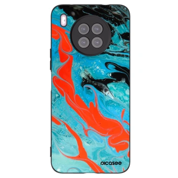 Picasee silikonový černý obal pro Huawei Nova 8i - Blue Magma