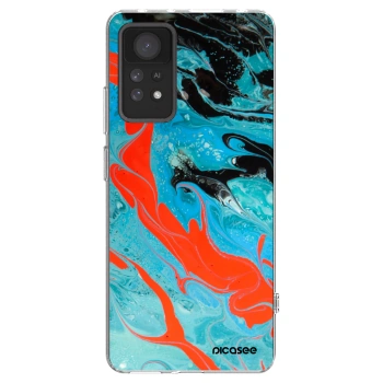 Picasee silikonový průhledný obal pro Xiaomi Redmi Note 11 Pro - Blue Magma