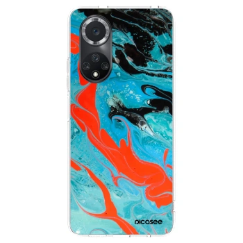 Picasee silikonový průhledný obal pro Huawei Nova 9 SE - Blue Magma
