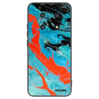Picasee silikonový černý obal pro Honor Magic4 Lite 5G - Blue Magma
