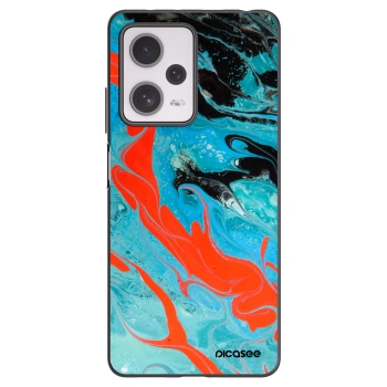 Picasee silikonový černý obal pro Xiaomi Redmi Note 12 Pro+ 5G - Blue Magma