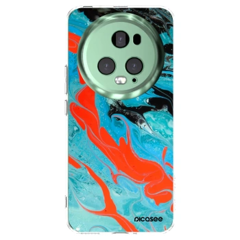Picasee silikonový průhledný obal pro Honor Magic5 Pro - Blue Magma