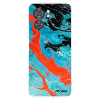 Picasee silikonový průhledný obal pro Motorola Edge 40 - Blue Magma