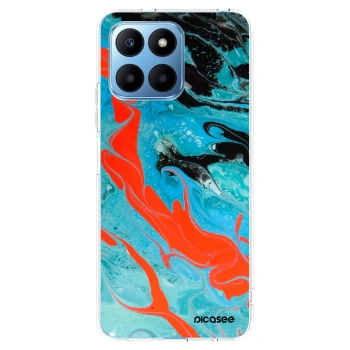 Picasee silikonový průhledný obal pro Honor 70 Lite - Blue Magma