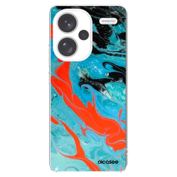 Picasee silikonový průhledný obal pro Xiaomi Redmi Note 13 Pro+ 5G - Blue Magma