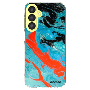 Picasee silikonový průhledný obal pro Samsung Galaxy A25 A256B 5G - Blue Magma